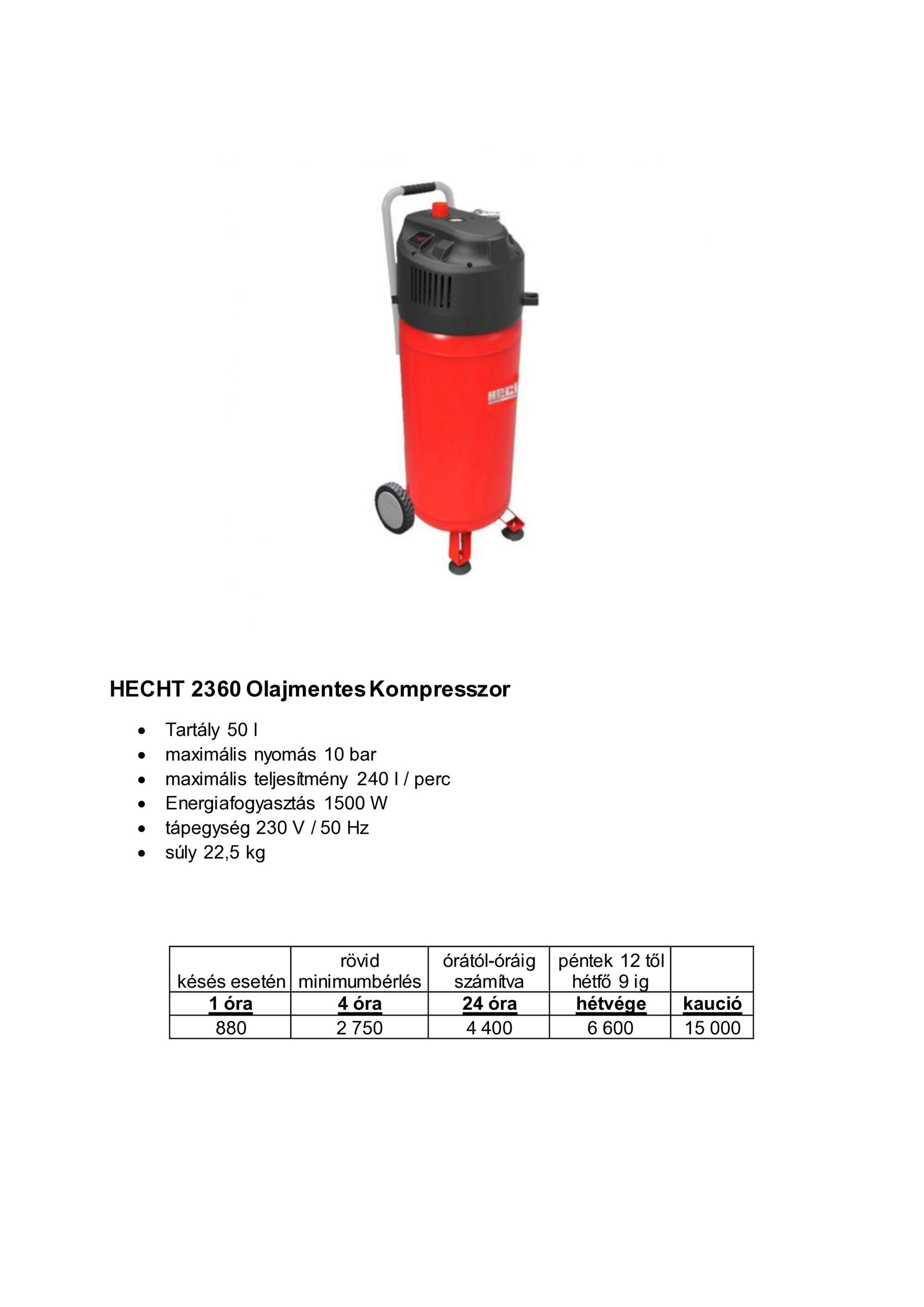 HECHT 2360 Kompresszor